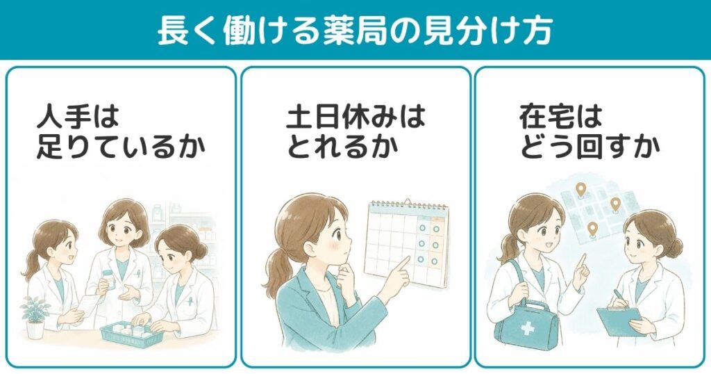 長く働ける薬局の見分け方3つ